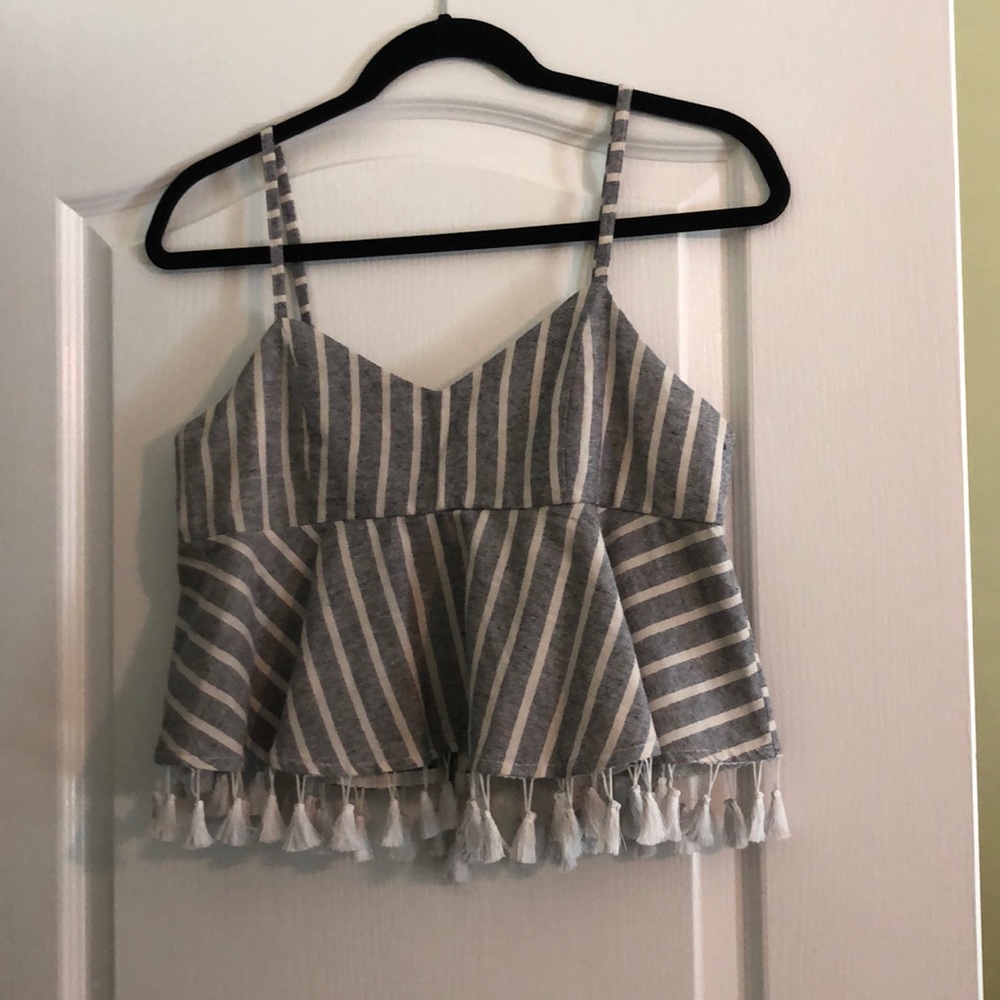 Crop top with tassels